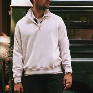 abercrombie oversized quarter zip